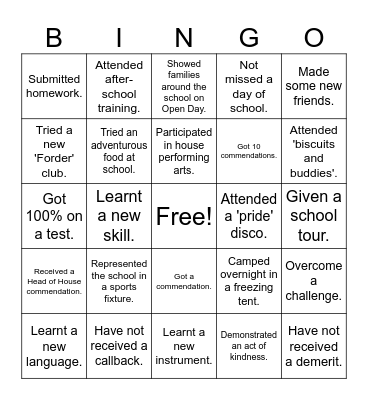 Bingo Card