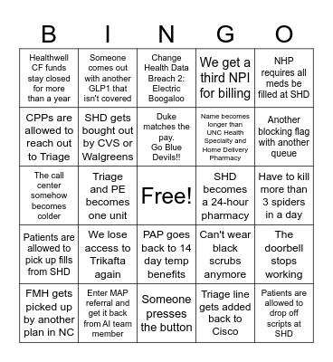 Time to go Bingo Card