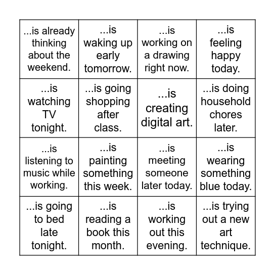 Find someone who Bingo Card