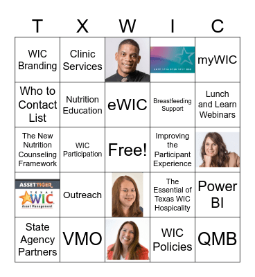 Texas WIC New WIC Directors' Orientation Bingo Card