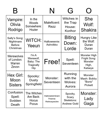 Spooky Szn 1 Bingo Card