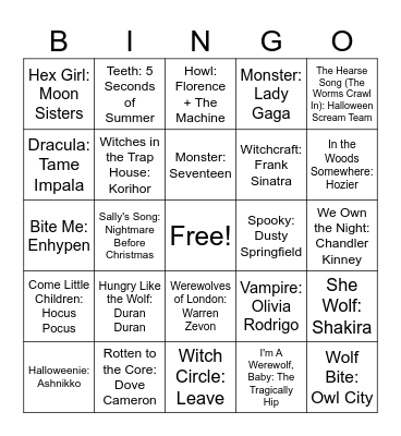 Spooky Szn 1 Bingo Card