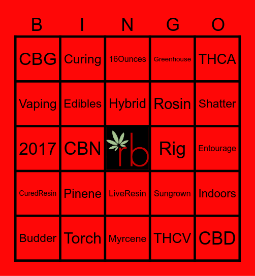 Cannabis Knowledge Bingo Card