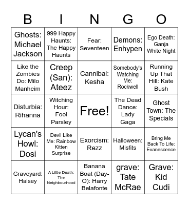 Spooky Szn 2 Bingo Card