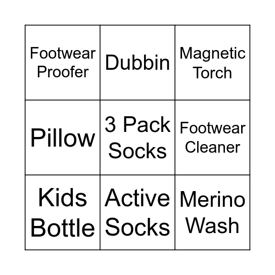 MW Add On BIngo Card