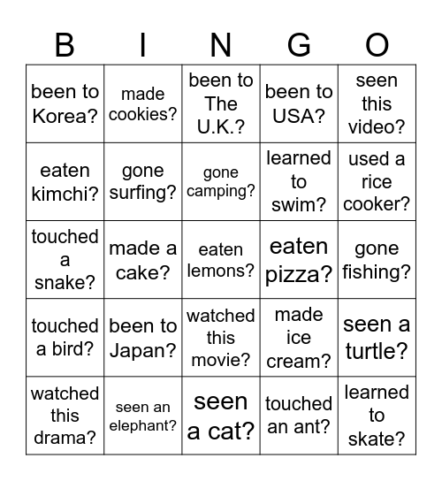 G2 - L7 Bingo Card
