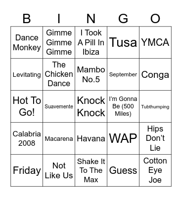 GREENGOS Bingo Card
