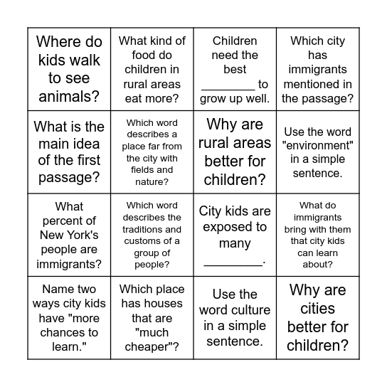 BINGO GAME! Bingo Card