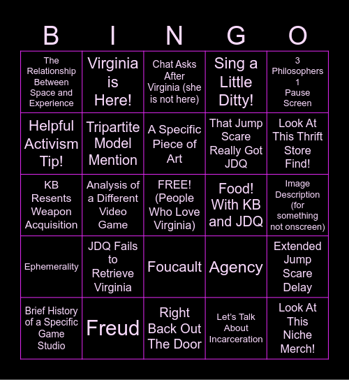 HALLOWSTREAM Bingo Card