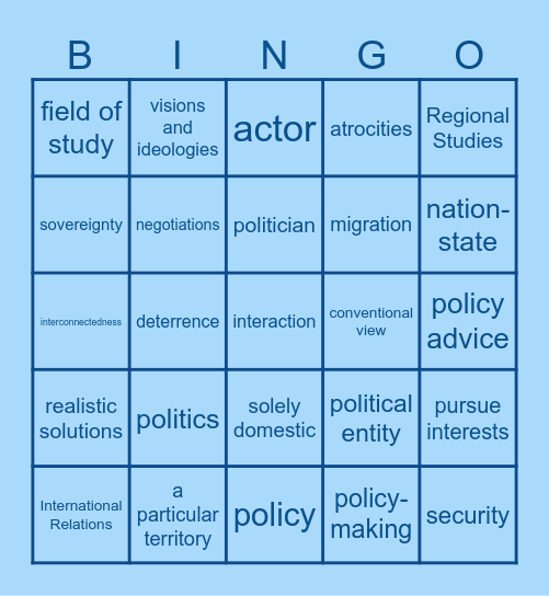 Module 1 Part 1 Bingo Card