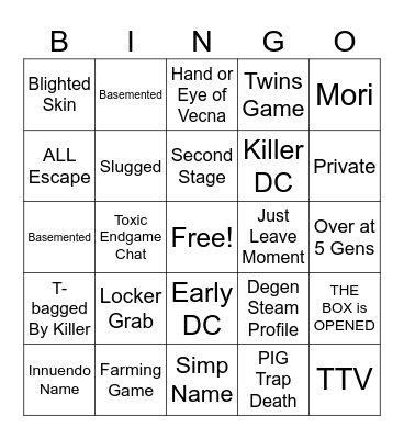 Bingo by Daylight Bingo Card