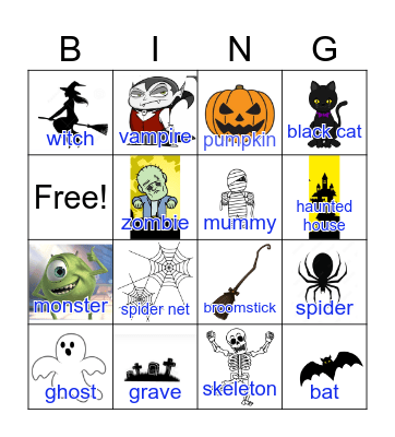 Halloween BINGO Card