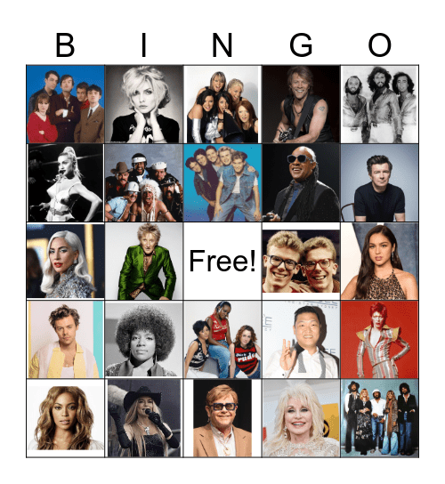 DiscoBingo: Picture Round Bingo Card