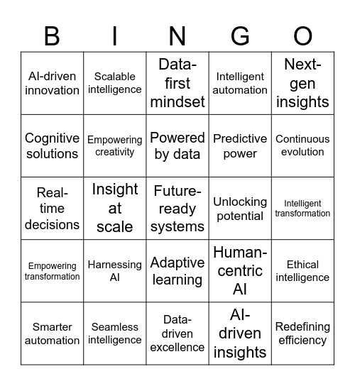 AI Bingo Card