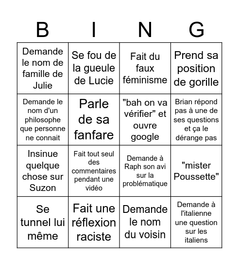 MICHEL FODOR Bingo Card