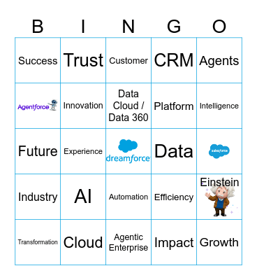 Dreamforce 2025 Watch Party Bingo Card