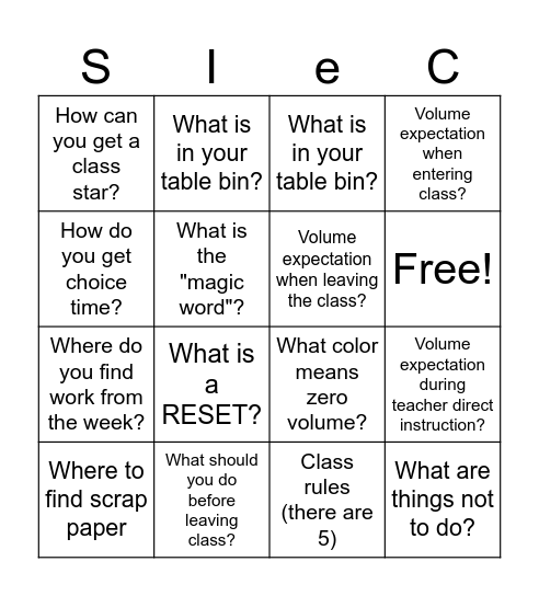 Ready, Reset, GO Bingo Card