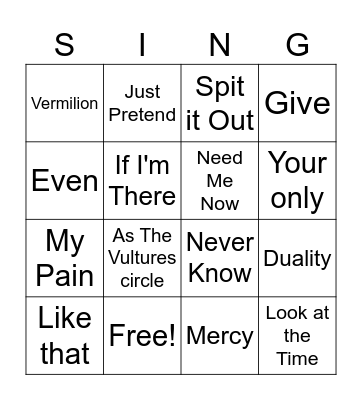 Sounds of Strings Bingo Card