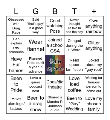 Queer Bingo Card