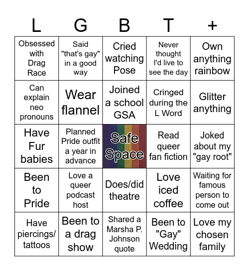 Queer Bingo Card