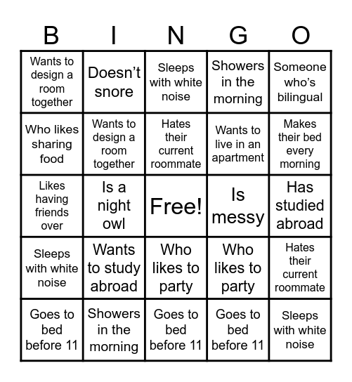 Find someone who... Bingo Card