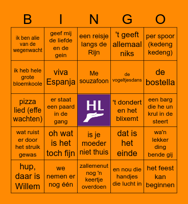Carnavals Bingo van vruuger Bingo Card