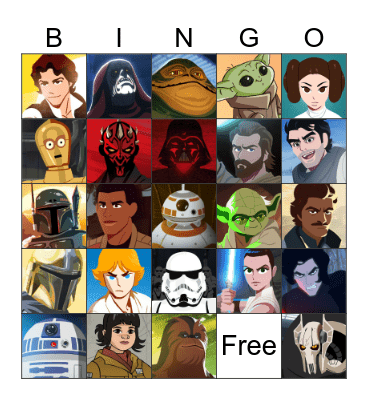 Star Wars Reads Bingo Card
