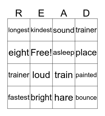 Lesson 75 Bingo Card