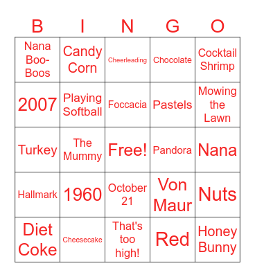 Happy 65th Birthday to the Fabulous, Lynn Dingle Bingo Card