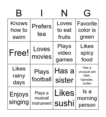 Bingo Card