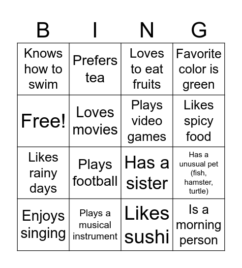 Bingo Card