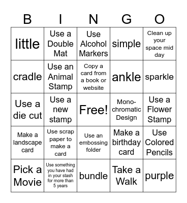Card Maker Bingo Card