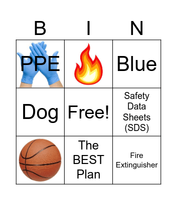 Safety BINGO Card