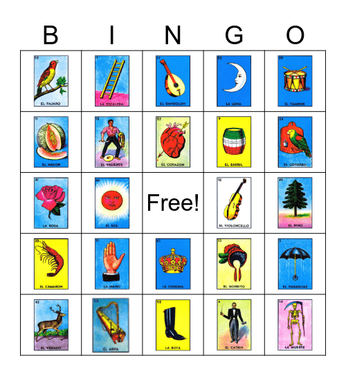 ELC Loteria Bingo Card