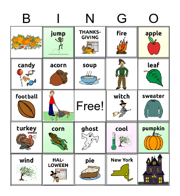 Fall BINGO Card
