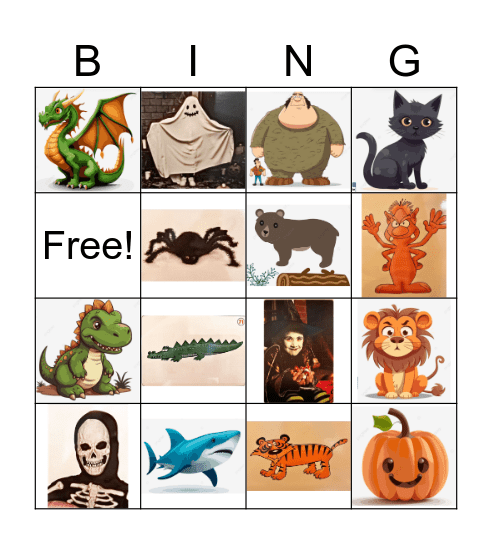 I'm not scared Bingo Card