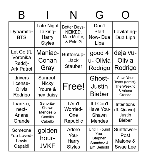 #3- 2019-2022 Bingo Card