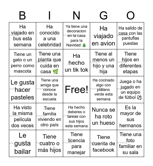 BINGO Card