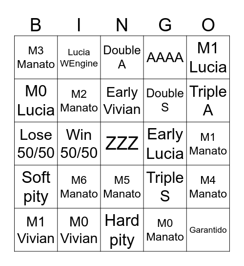 2.3 Show de tiros Bingo Card