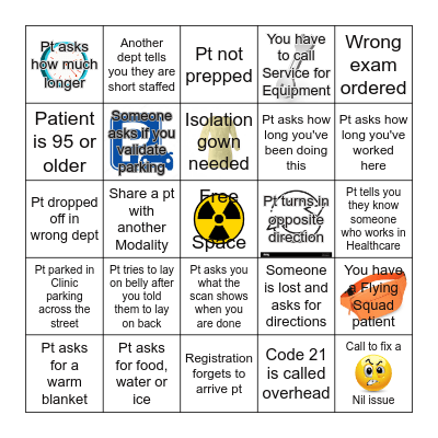 Happy Rad Tech Week! Bingo Card