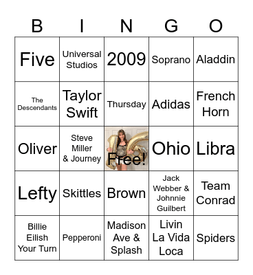 Madi Trivia Bingo Card