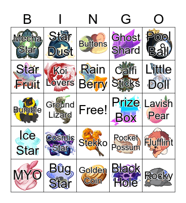 IsoBingo! (black text) Bingo Card