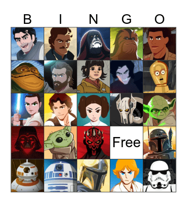 Star Wars Reads Bingo Card