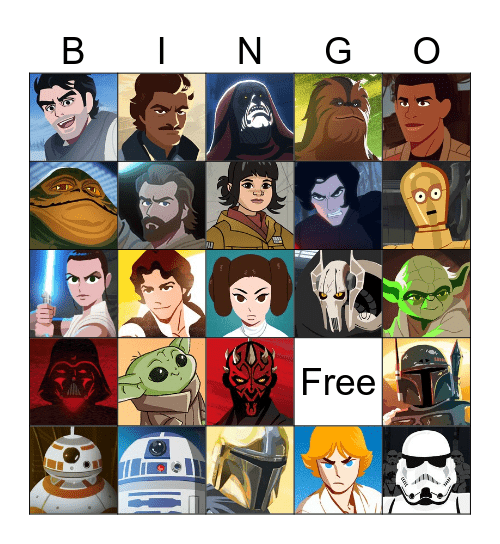 Star Wars Reads Bingo Card