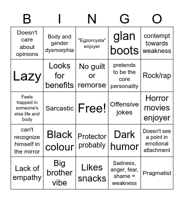 Daniel Bingo Card