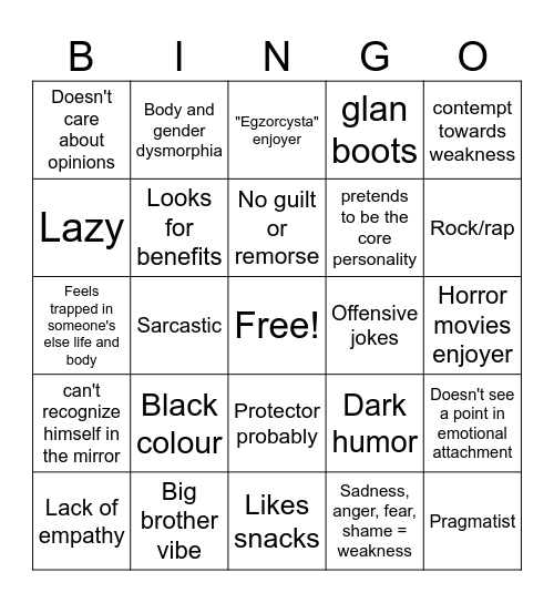 Daniel Bingo Card