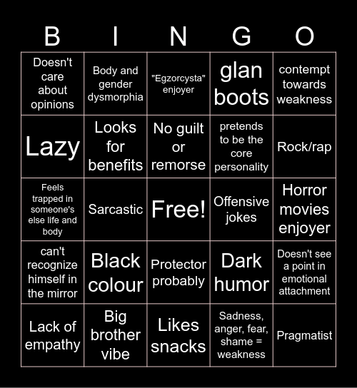 Daniel Bingo Card