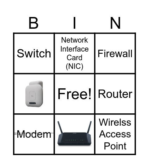 hardware components Bingo Card
