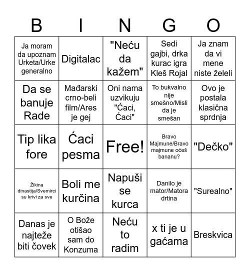 Usopov bingo Card