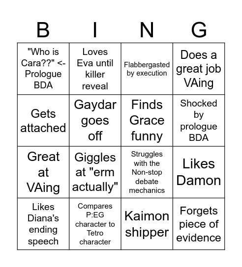 Jun PEG Bingo Card